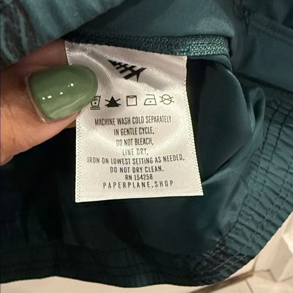 Paper planes Teal and Beige Jacket with Black Details‎
